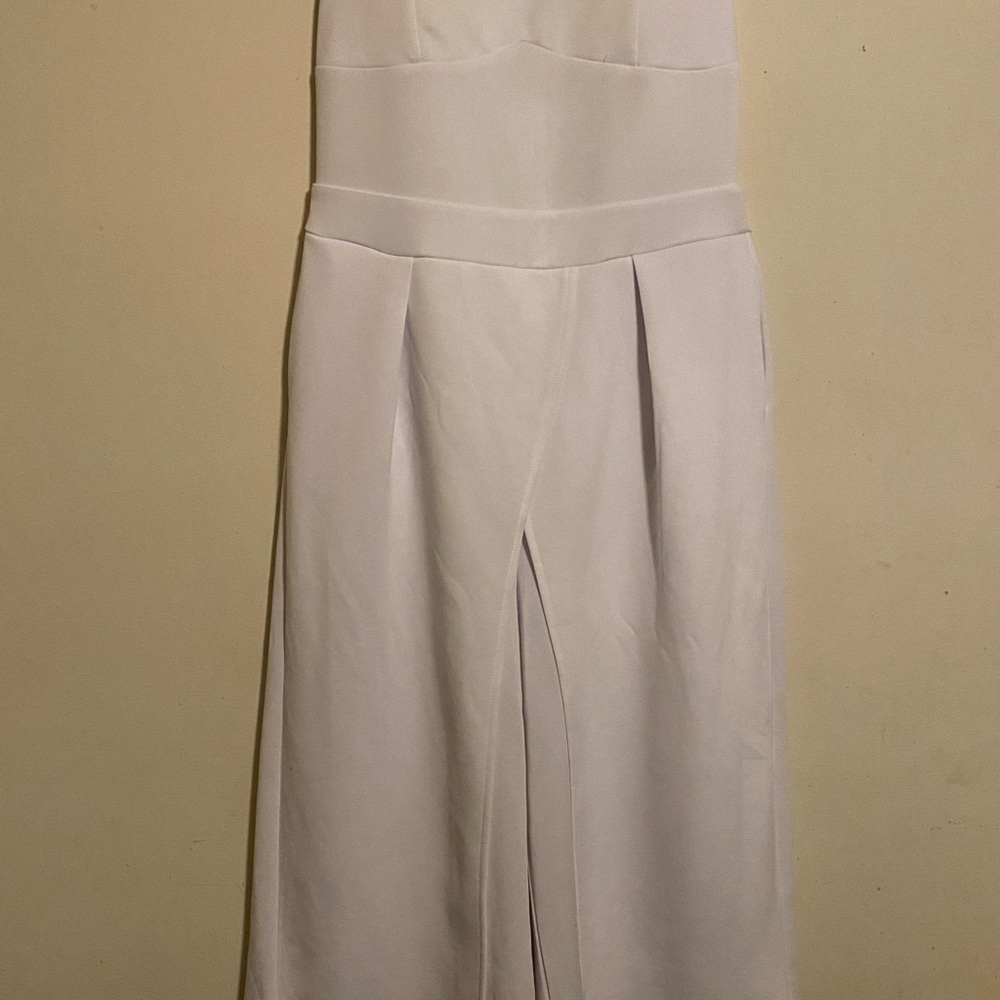 Elegant Strapless White jumpsuit.